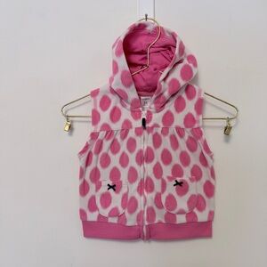Carter's Pink and White Hooded Vest
